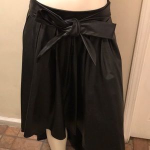 Long faux leather skirt